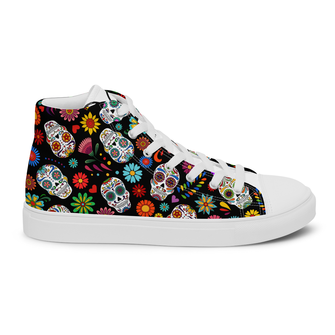 Sneakers alte in tela da donna SKULL EDITION - Gufetto Brand 