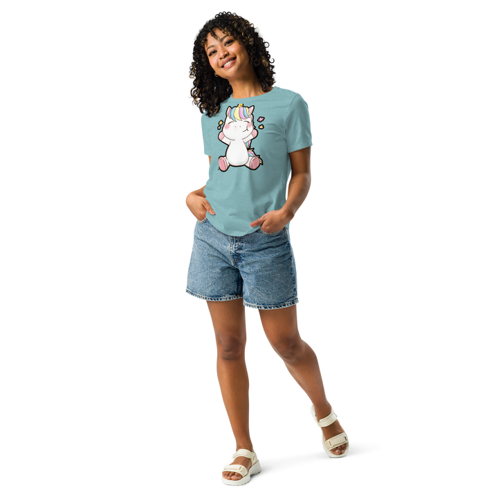 T-shirt fit donna Unicorn Happy