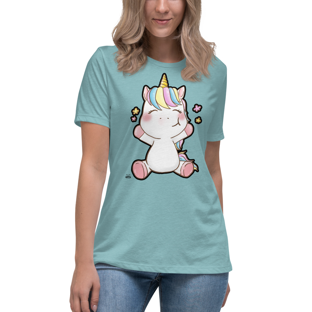 T-shirt fit donna Unicorn Happy