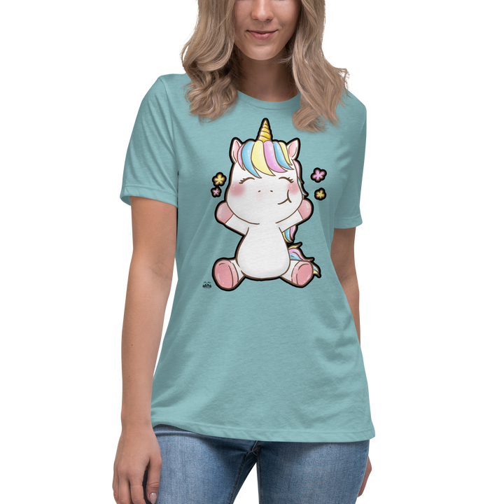 T-shirt fit donna Unicorn Happy