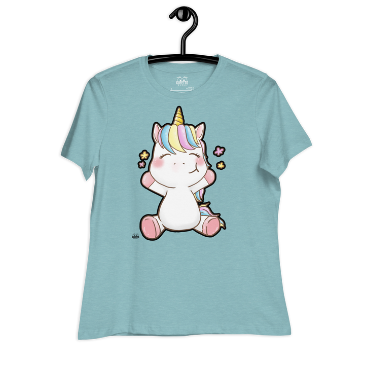 T-shirt fit donna Unicorn Happy