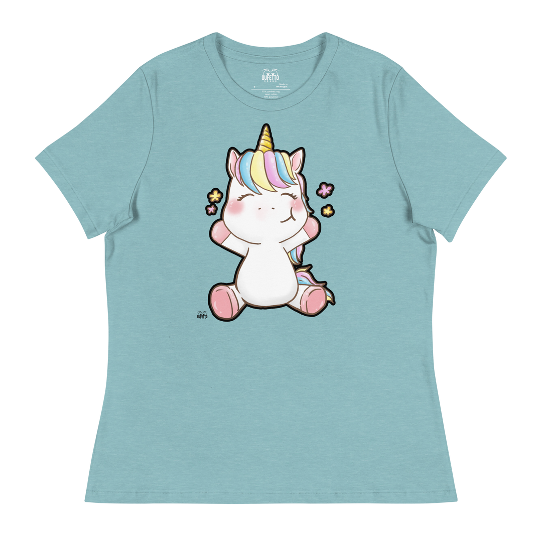 T-shirt fit donna Unicorn Happy