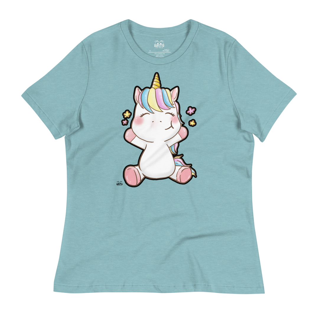 T-shirt fit donna Unicorn Happy