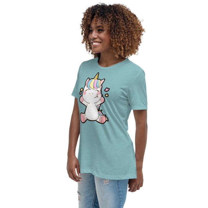 T-shirt fit donna Unicorn Happy