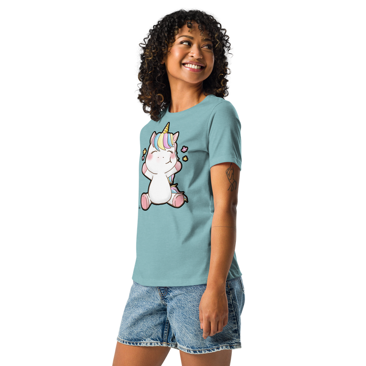 T-shirt fit donna Unicorn Happy