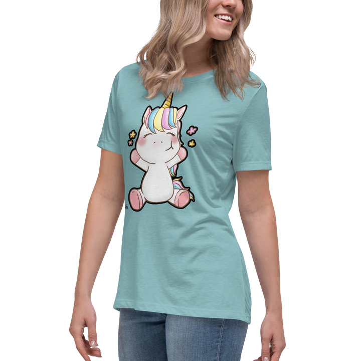 T-shirt fit donna Unicorn Happy