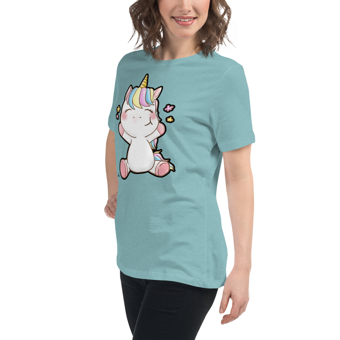 T-shirt fit donna Unicorn Happy