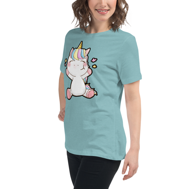 T-shirt fit donna Unicorn Happy