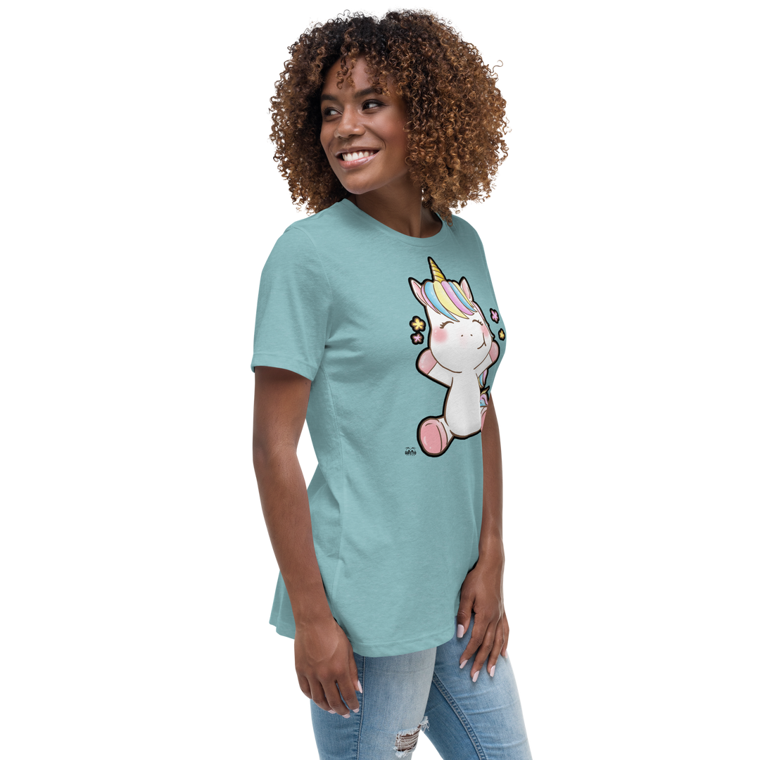 T-shirt fit donna Unicorn Happy