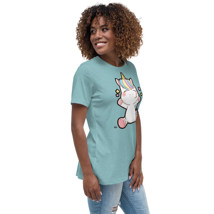 T-shirt fit donna Unicorn Happy