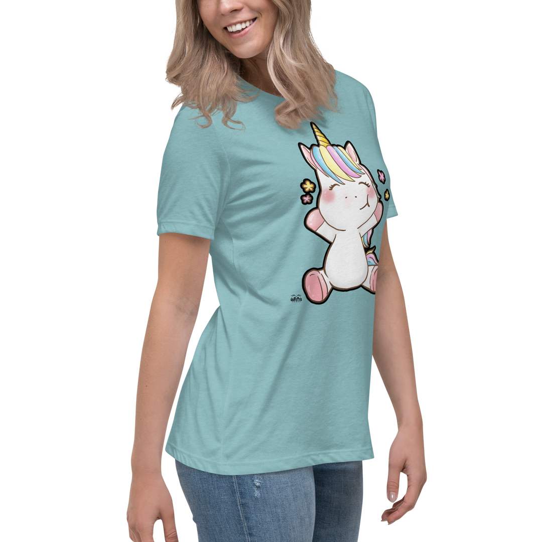 T-shirt fit donna Unicorn Happy