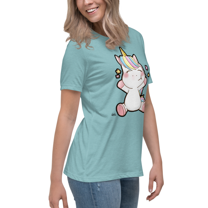 T-shirt fit donna Unicorn Happy