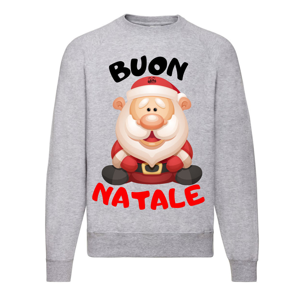 Felpa Classic Uomo Donna BUON NATALE ( B7799908 ) - Gufetto Brand 