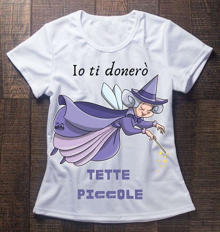 T-shirt Donna Le Fatine Ignoranti Tette Piccole ( T7893127 ) - Gufetto Brand 