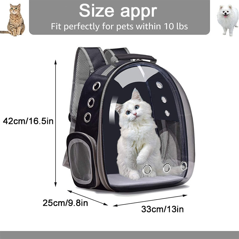 Borsa da trasporto per gatti Borsa a tracolla per animali domestici da esterno Borsa da viaggio portatile traspirante Borsa trasparente per cani di piccola taglia Gatti - Gufetto Brand 