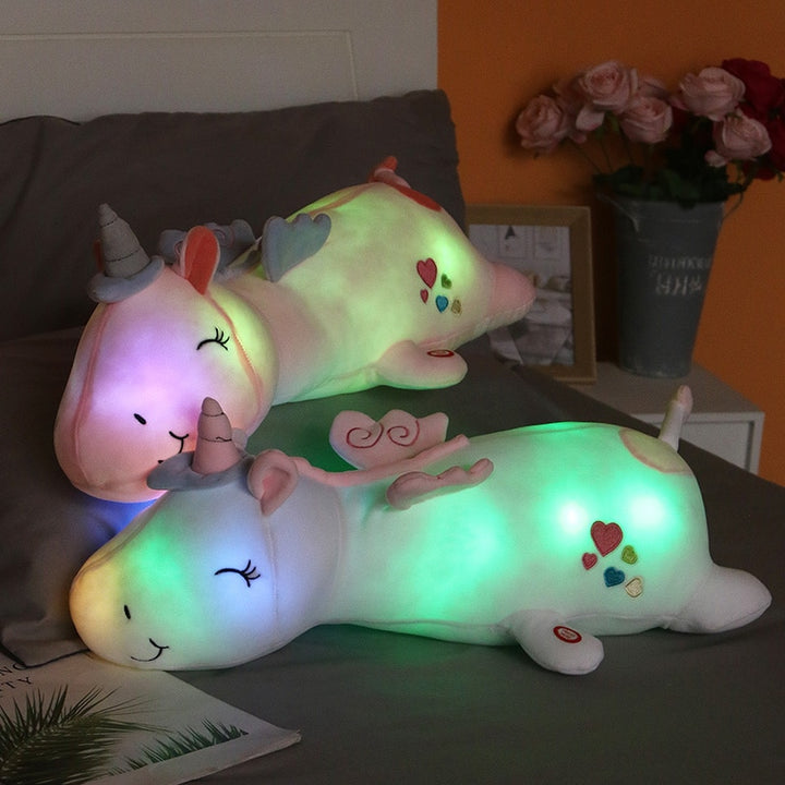 Luminous Glowing Unicorn Plush Toys For Children Rainbow LED Light Soft Stuffed Cute Animal Pillow Dolls Kids Baby Xmas Gifts - Gufetto Brand 