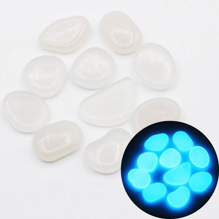 Glow in the Dark Garden Pebbles Glow Stones Rocks for Walkways Garden Path Patio Lawn Garden Yard Decor Luminous Stones 25/50pcs - Gufetto Brand 