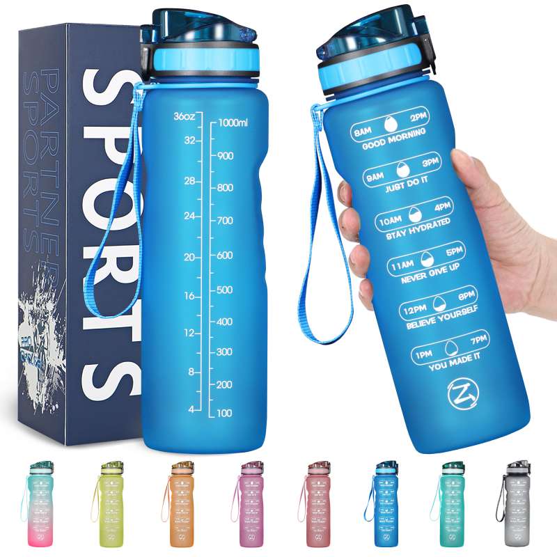 ZOMAKE 32oz Motivational Water Bottle with Time Marker,Leakproof  Sports Water Bottle BPA Free,Fruit Water Bottle Sports 1 Liter - Gufetto Brand 