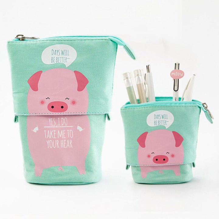 Cute Cat School Pencil Case for Girls Boy Pencilcase Canvas Cartridge Pen Bag Kawaii Unicorn Pen Box Stationery Korean Penal Kit - Gufetto Brand 