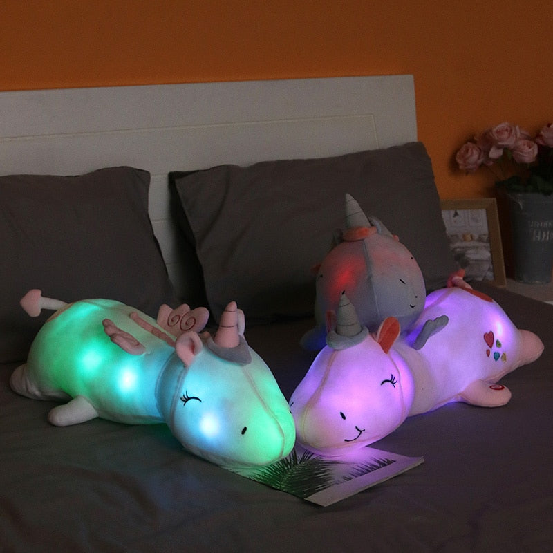 Luminous Glowing Unicorn Plush Toys For Children Rainbow LED Light Soft Stuffed Cute Animal Pillow Dolls Kids Baby Xmas Gifts - Gufetto Brand 