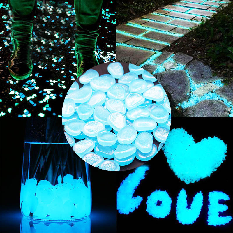 Glow in the Dark Garden Pebbles Glow Stones Rocks for Walkways Garden Path Patio Lawn Garden Yard Decor Luminous Stones 25/50pcs - Gufetto Brand 