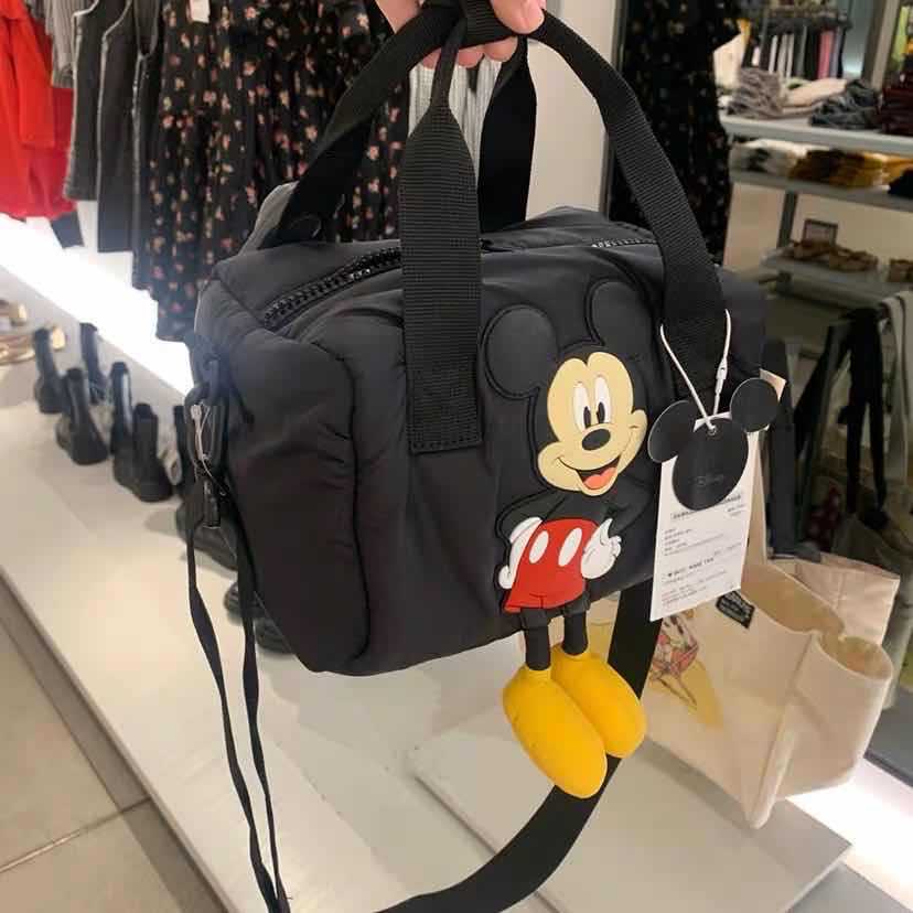 Disney new Mickey Mouse girl children small square shoulder messenger mini bag handbag kids cartoon mickey handbag black - Gufetto Brand 