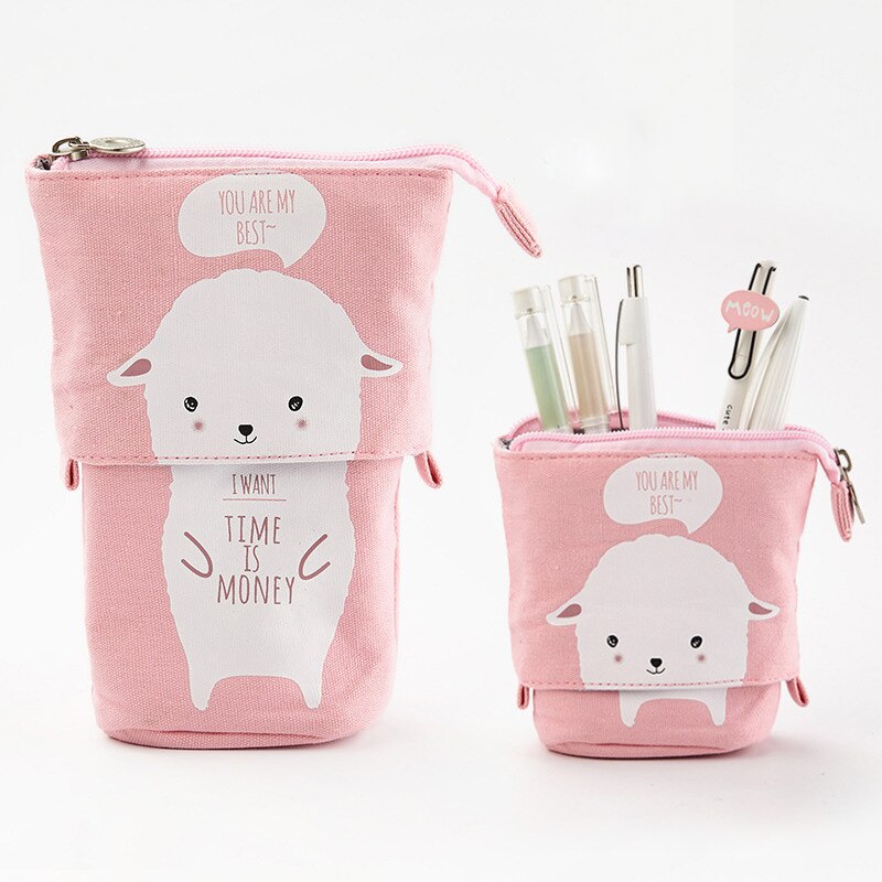 Cute Cat School Pencil Case for Girls Boy Pencilcase Canvas Cartridge Pen Bag Kawaii Unicorn Pen Box Stationery Korean Penal Kit - Gufetto Brand 