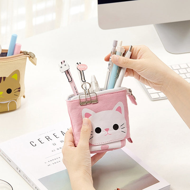 Cute Cat School Pencil Case for Girls Boy Pencilcase Canvas Cartridge Pen Bag Kawaii Unicorn Pen Box Stationery Korean Penal Kit - Gufetto Brand 