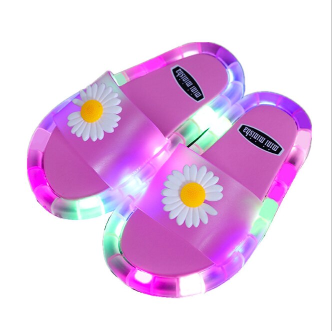 Pantofole luminose per bambini Comode per casa con luce a led antiscivolo in PVC morbido - Gufetto Brand 