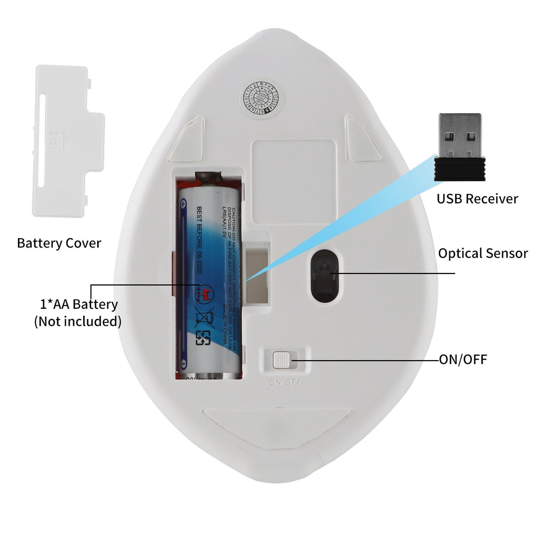 CHUYI 2.4G Mouse ottico senza fili Simpatico criceto Cartone animato Mouse per computer Mini mouse ergonomico 3D da ufficio per tablet PC regalo per bambini - Gufetto Brand 