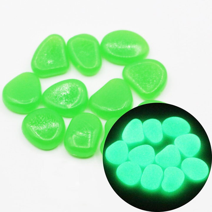 Glow in the Dark Garden Pebbles Glow Stones Rocks for Walkways Garden Path Patio Lawn Garden Yard Decor Luminous Stones 25/50pcs - Gufetto Brand 