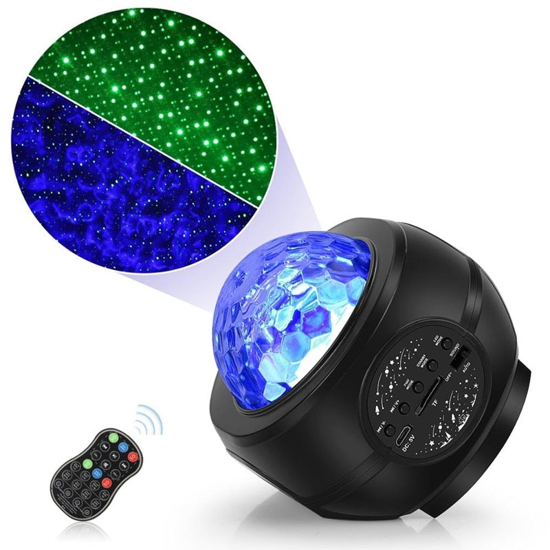 NOVITÀ Star Galaxy Starry Sky LED Proiettore Lampada rotante Luce notturna Nebulosa colorata Lampada a forma di nuvola Atmosfera Camera da letto lampada anime - Gufetto Brand 