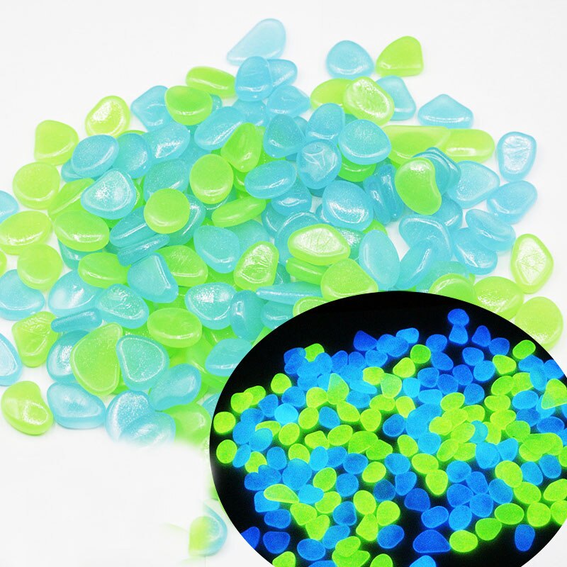 Glow in the Dark Garden Pebbles Glow Stones Rocks for Walkways Garden Path Patio Lawn Garden Yard Decor Luminous Stones 25/50pcs - Gufetto Brand 