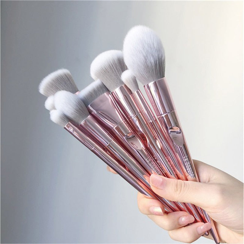 New 10Pcs Eye Makeup Brushes Set Eye Shadow Eyebrow Sculpting Power Brushes Facial Makeup Cosmetic Brush Tools - Gufetto Brand 