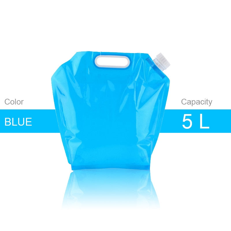 High Capacity Outdoor Water Bag 5/10L Folding Water Bag Canister PE Tasteless Safety Seal Lightweight Drinking Water Storage Bag - Gufetto Brand 