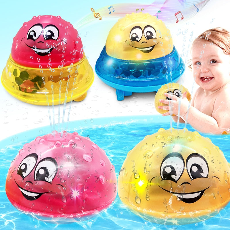 Giocattoli da bagno Acqua spray Luce Ruota con doccia Piscina Giocattoli per bambini per bambini Festa di nuoto per bambini Giocattoli luminosi a LED Regalo - Gufetto Brand 