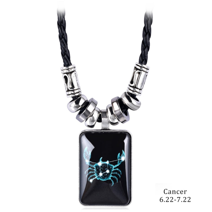 2022 Collana con ciondolo di fascino Galaxy Constellation Design 12 Segno zodiacale Oroscopo Astrologia Collana per donna Uomo Gioielli in resina - Gufetto Brand 