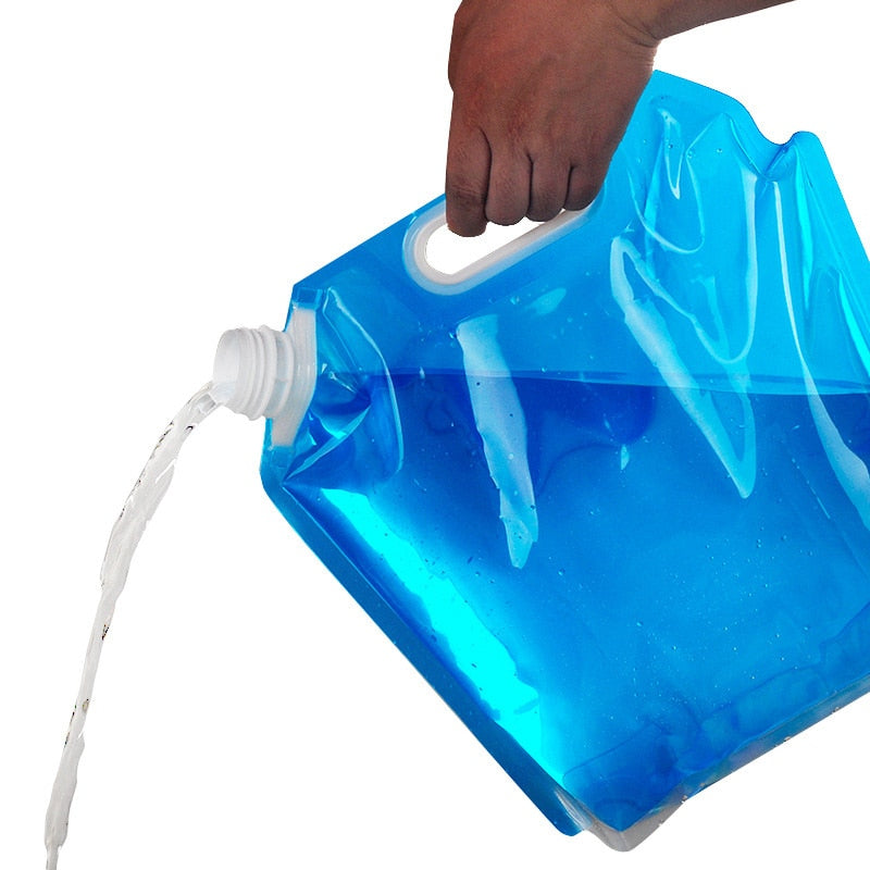 High Capacity Outdoor Water Bag 5/10L Folding Water Bag Canister PE Tasteless Safety Seal Lightweight Drinking Water Storage Bag - Gufetto Brand 