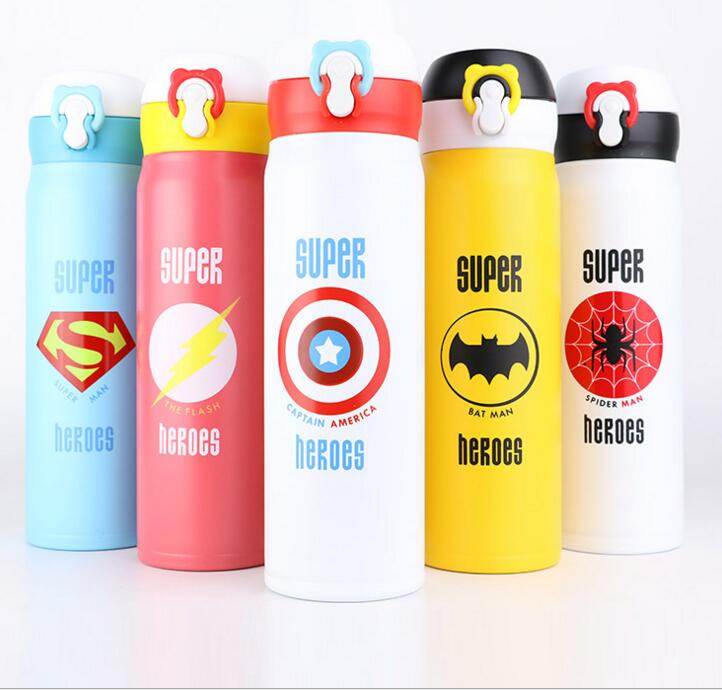 350/500ML Cute Cartoon garrafa termica thermo mug Thermos Stainless Steel Vacuum Flask for Kids Girls Men Water Bottle - Gufetto Brand 