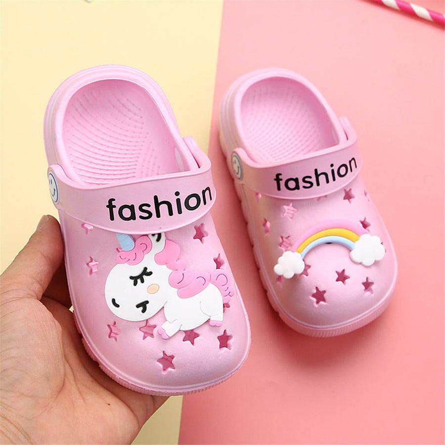 Unicorn Slippers for Boy Girl Rainbow Shoes 2019 Summer Toddler Animal Kids Outdoor Baby Slippers PVC Cartoon Kids Slippers - Gufetto Brand 