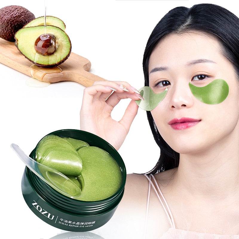 Avocado Essence Set per la cura della pelle Siero idratante per il viso e Patch per gli occhi al collagene antirughe e Maschera per il viso anti età Tuta per il trucco - Gufetto Brand 