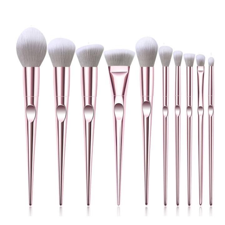 New 10Pcs Eye Makeup Brushes Set Eye Shadow Eyebrow Sculpting Power Brushes Facial Makeup Cosmetic Brush Tools - Gufetto Brand 