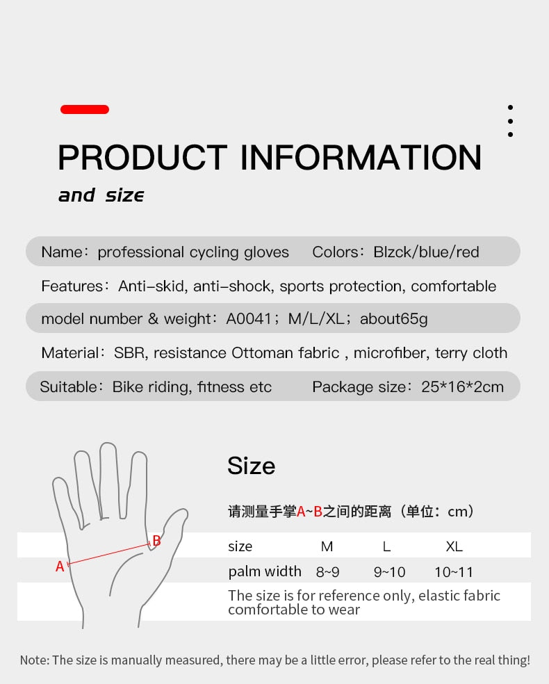 Summer Bicycle Full Finger Cycling Bike Gloves Absorbing Sweat for Men and Women Bicycle Riding Outdoor Sports Protector - Gufetto Brand 