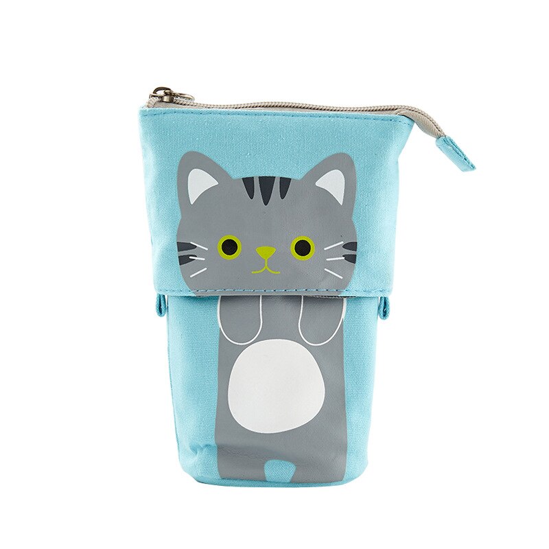 Cute Cat School Pencil Case for Girls Boy Pencilcase Canvas Cartridge Pen Bag Kawaii Unicorn Pen Box Stationery Korean Penal Kit - Gufetto Brand 