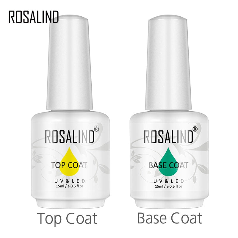 ROSALIND Set di Smalti per Unghie Gel per Lacca per Manicure Vernis Semi Permanente UV Tutti Per Le Unghie Base di Arte Primer Smalto Del Gel Top - Gufetto Brand 