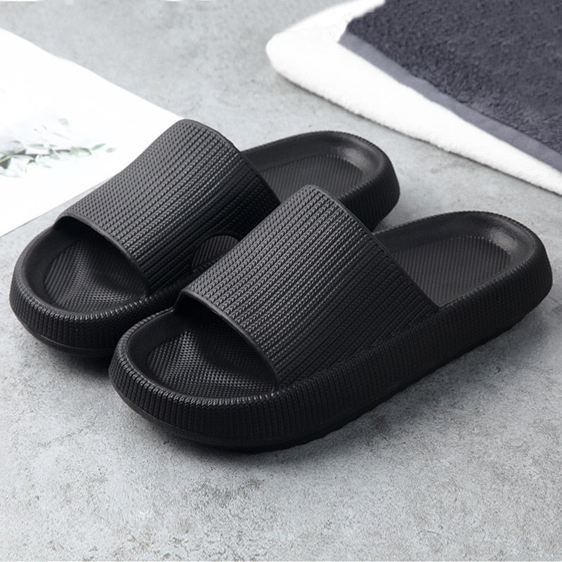 Women Thick Platform Slippers Summer Beach Eva Soft Sole Slide Sandals Leisure Men Ladies Indoor Bathroom Anti-slip Shoes - Gufetto Brand 