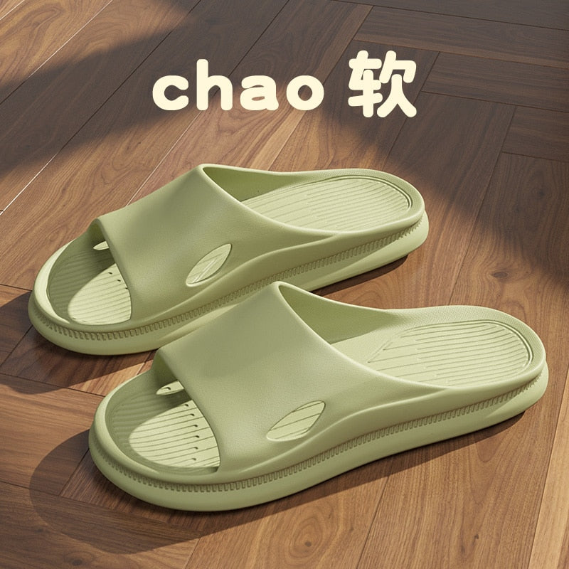 Women Outside Slippers Summer Runway Shoes Woman EVA Soft Thick Sole Non-slip Outdoor Women Slide Pool Beach Sandals Indoor Bath - Gufetto Brand 