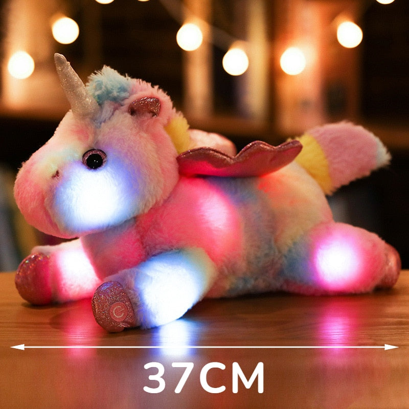 Luminous Glowing Unicorn Plush Toys For Children Rainbow LED Light Soft Stuffed Cute Animal Pillow Dolls Kids Baby Xmas Gifts - Gufetto Brand 