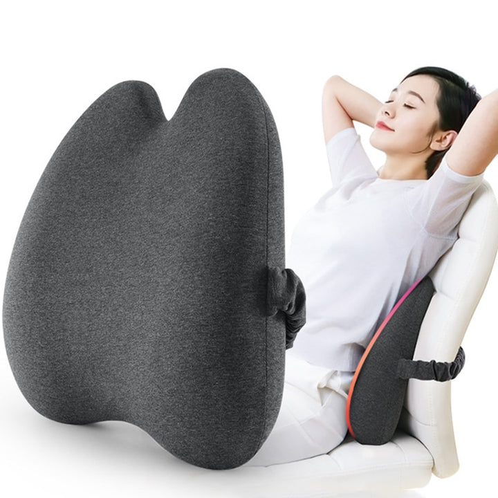 Memory Foam Cuscino per la vita Cuscino di supporto lombare per la schiena Cuscino ortopedico Seggiolino auto Cuscino per sedia da ufficio Cuscini per massaggio al coccige - Gufetto Brand 