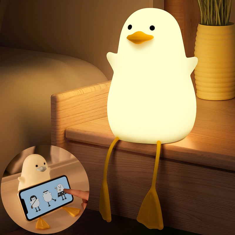 Cute Duck Led Night Light Luci notturne ricaricabili USB Lampada in silicone  Interruttore tattile Decorazione camera da letto per bambini Regalo di  compleanno